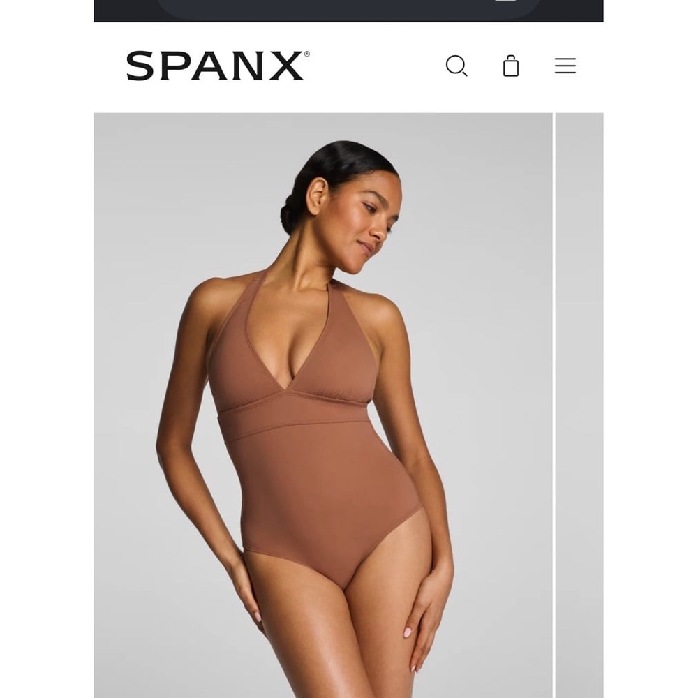 Skims Swim Halter Caraway One Piece NWT XL